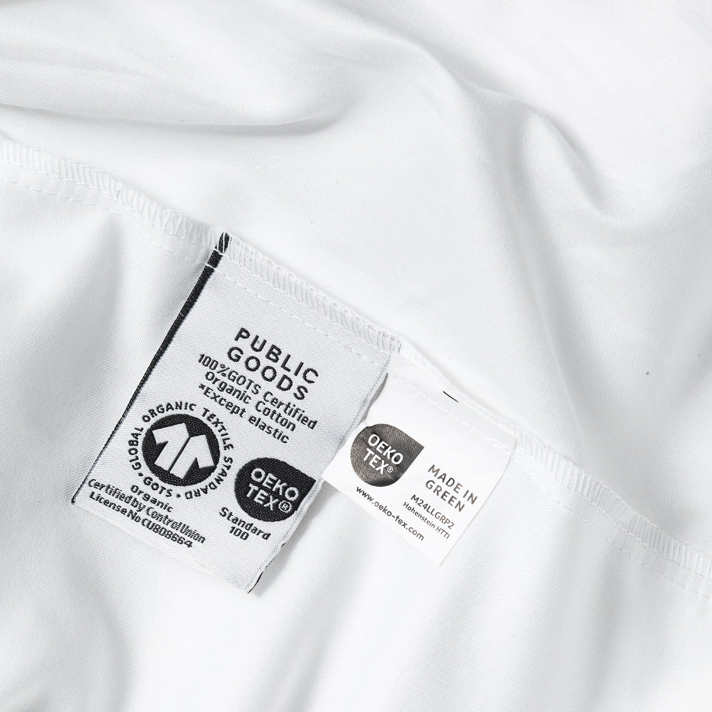 Organic cotton white duvet cover & fitted sheet set