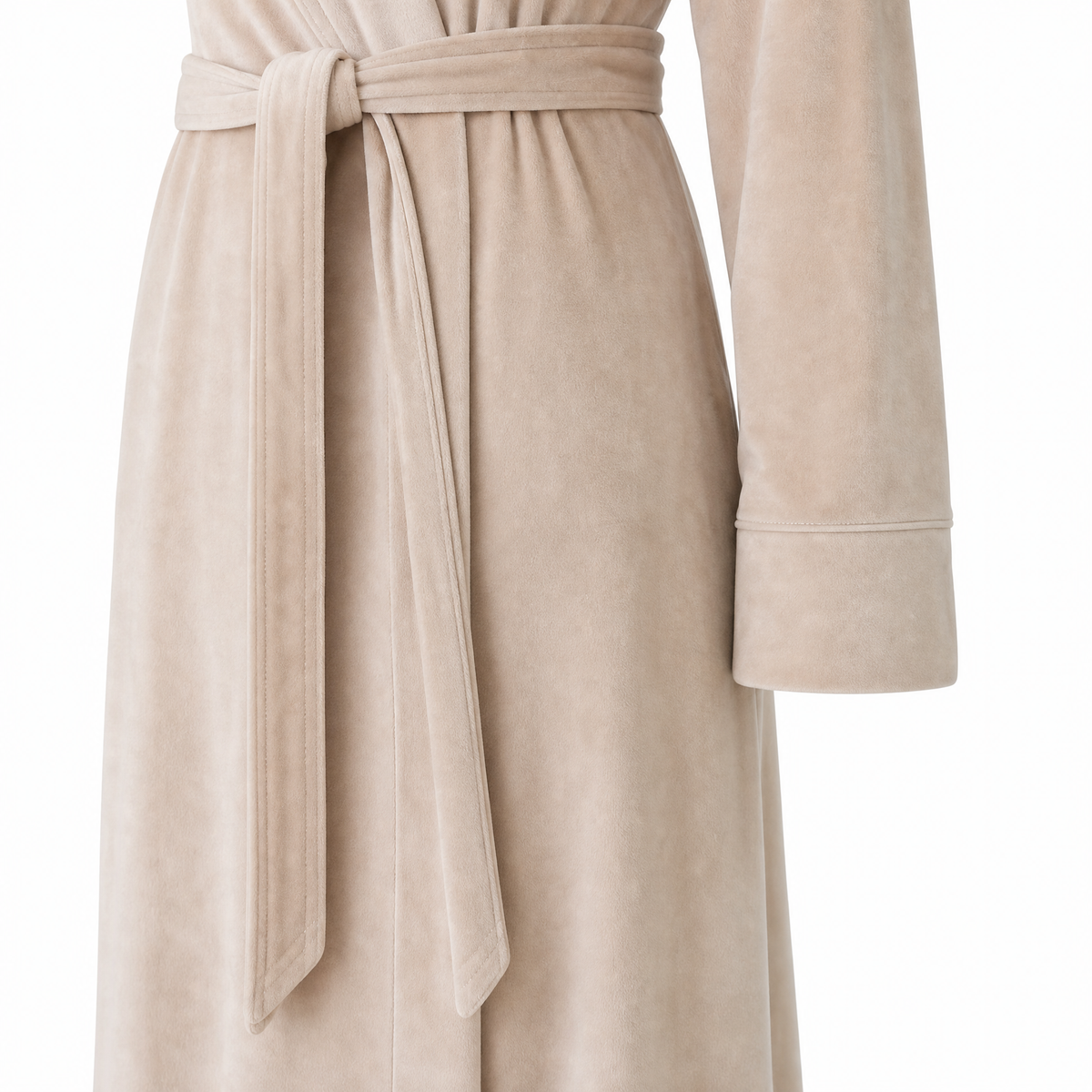 Plush velour women's robe