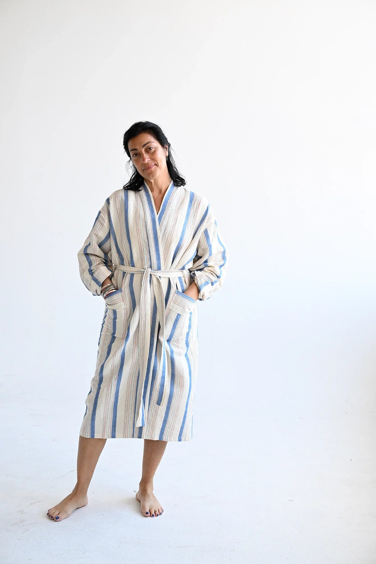 Blue Ivory Montauk Long Bathrobe | Home & Loft