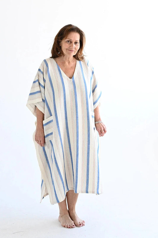 Blue Ivory Montauk V-Neck Kaftan