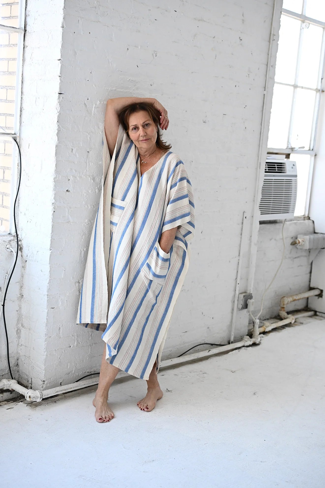 Blue Ivory Montauk V-Neck Kaftan