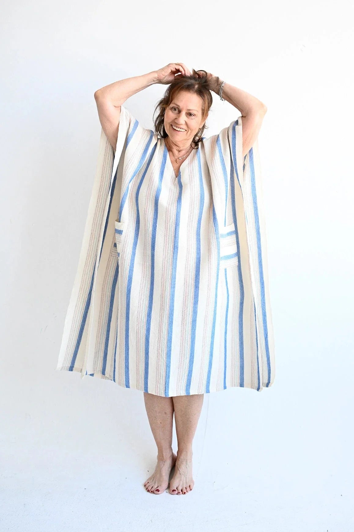 Blue Ivory Montauk V-Neck Kaftan