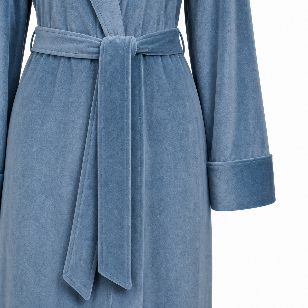 Plush velour women's robe