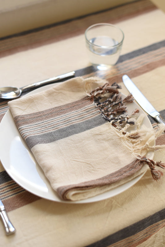 Brown Cream Nomad Hand Towel | Home & Loft