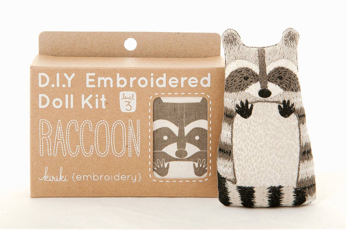 Raccoon Embroidery Kit | Kiriki Press