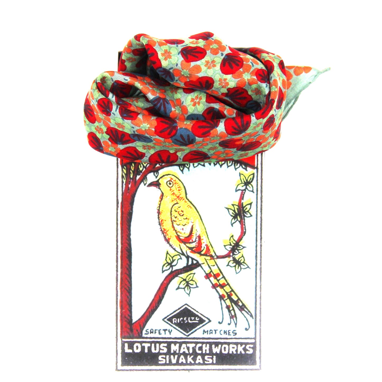 Capucine Beige Mini Silk Scarf | Les Belles Vagabondes