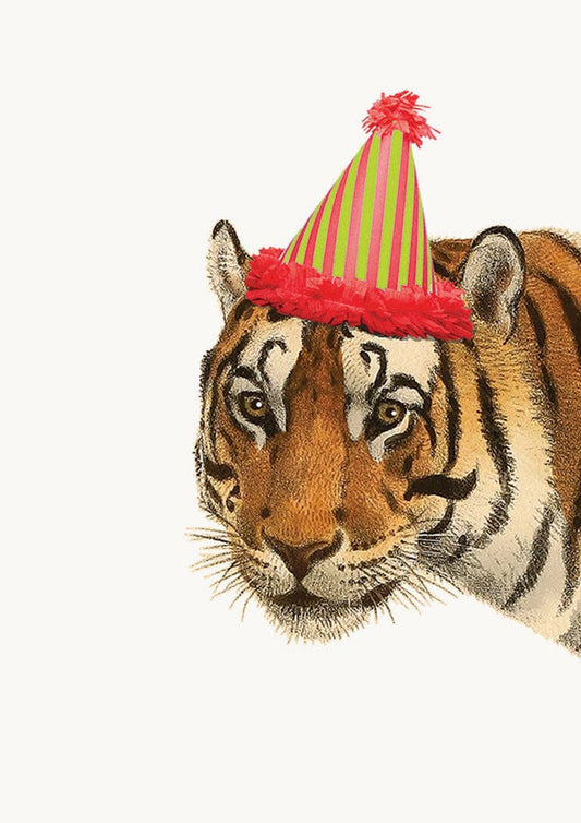 Tiger Mini Enclosure Card | Hand-Illustrated Gift Tag on Recycled Paper