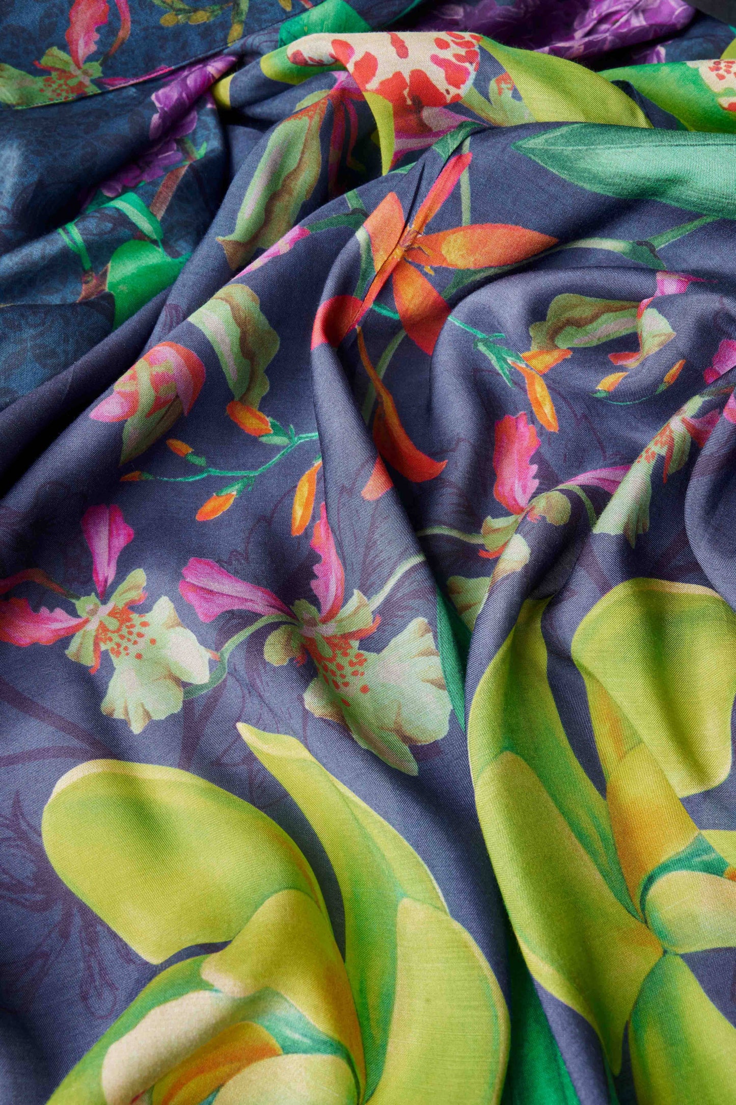 Exotic Evening Ink Kimono Gown | Powder Design