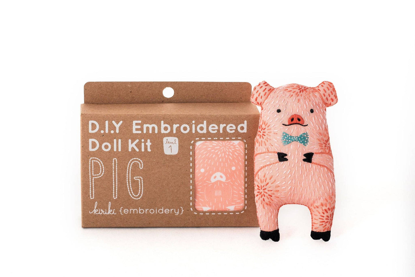 Pig Embroidery Kit | Kiriki Press