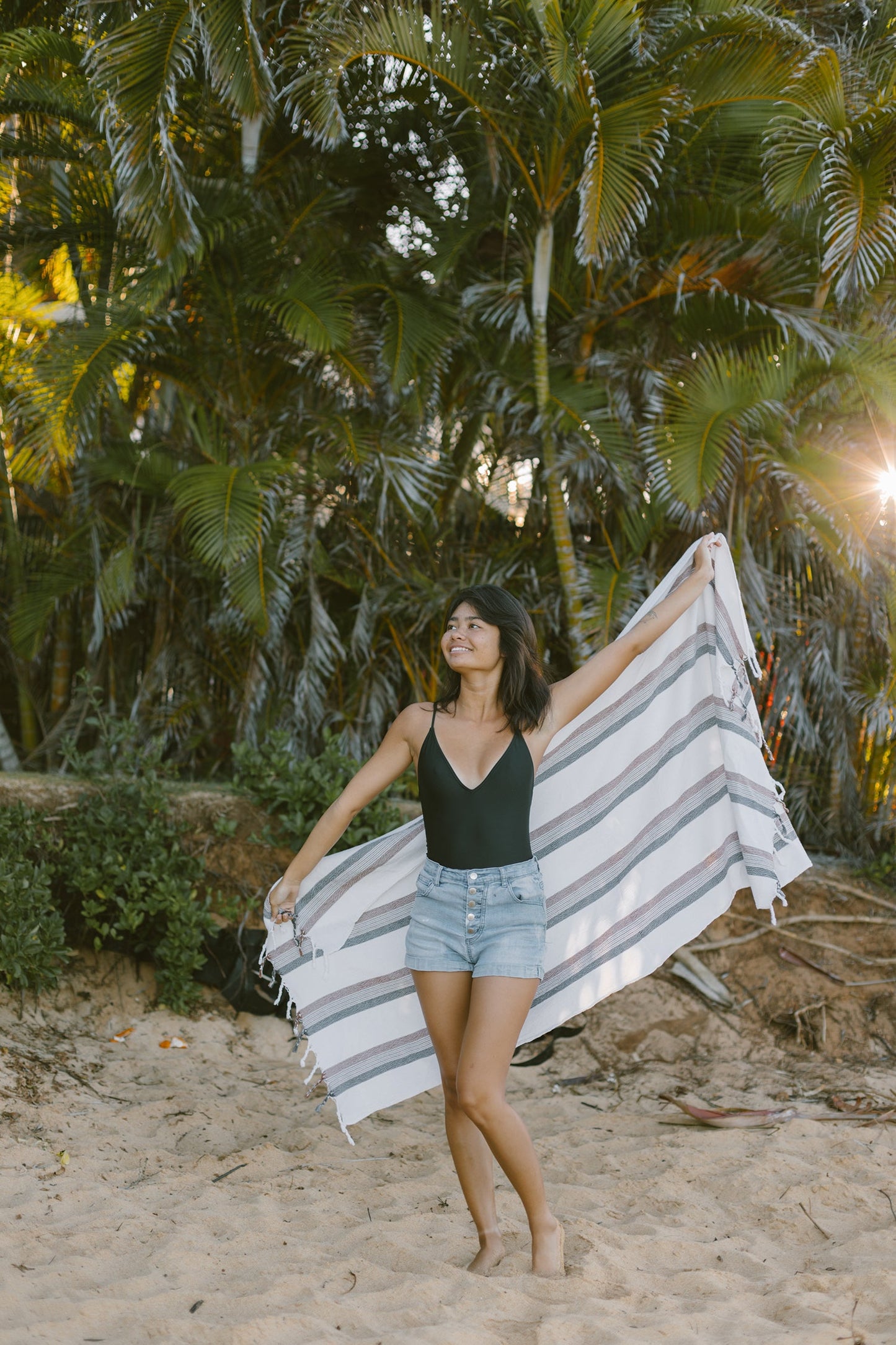 Brown Cream Nomad Towel | Home & Loft