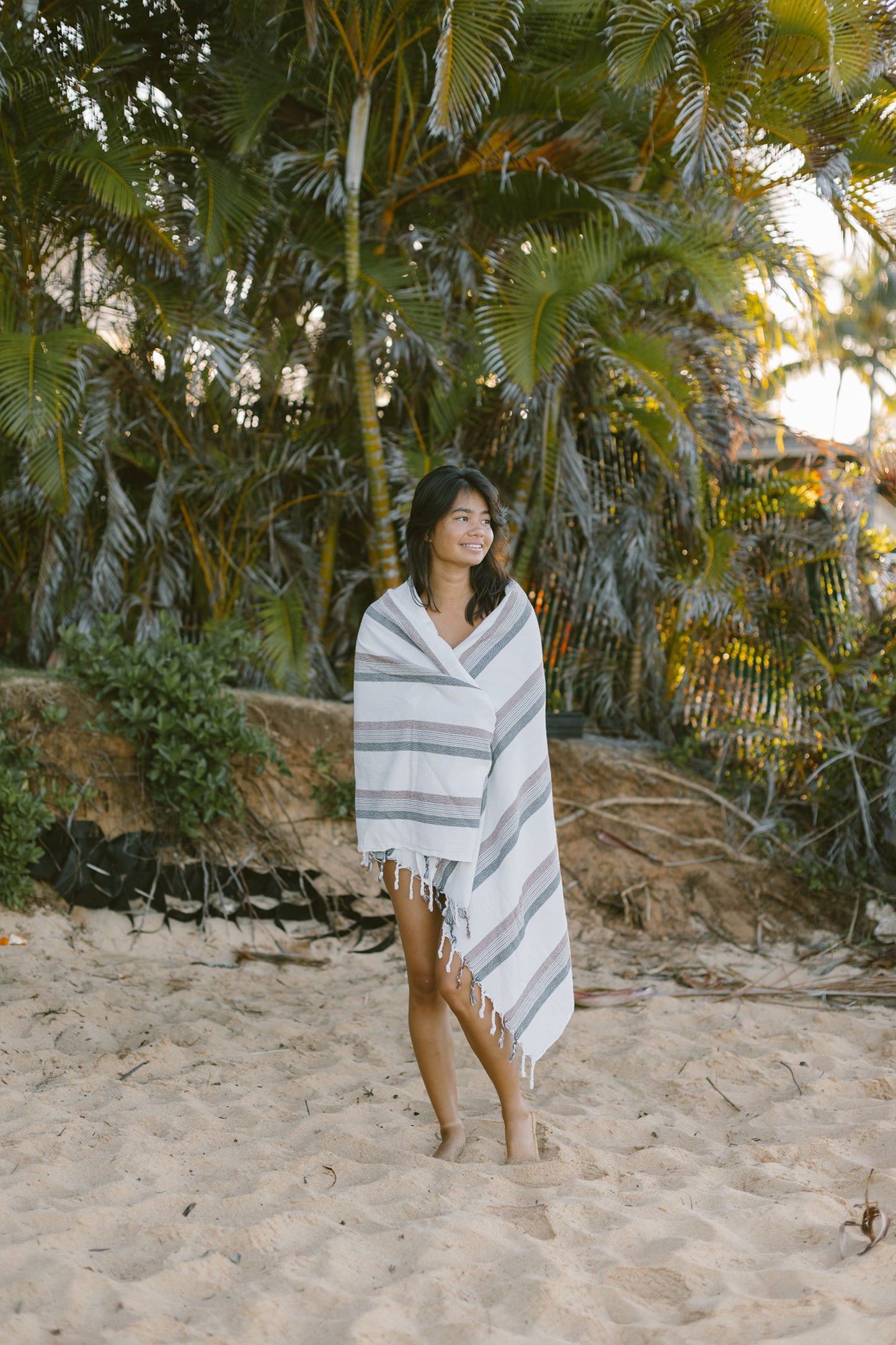 Brown Cream Nomad Towel | Home & Loft