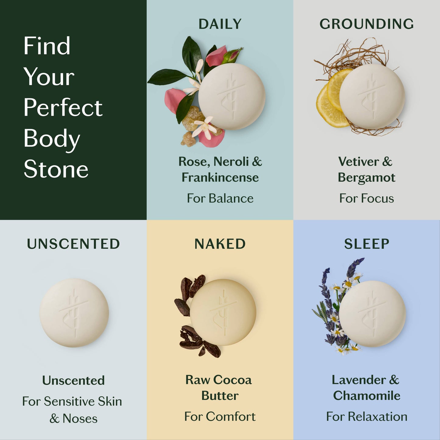 Sleep Stone | Deep Moisturizing Lotion Bar | Kate McLeod
