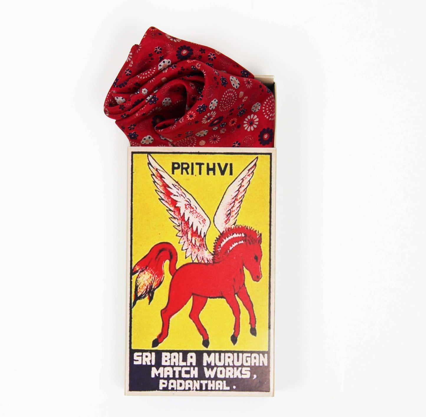 Hanami Red Mini Silk Scarf | Les Belles Vagabondes