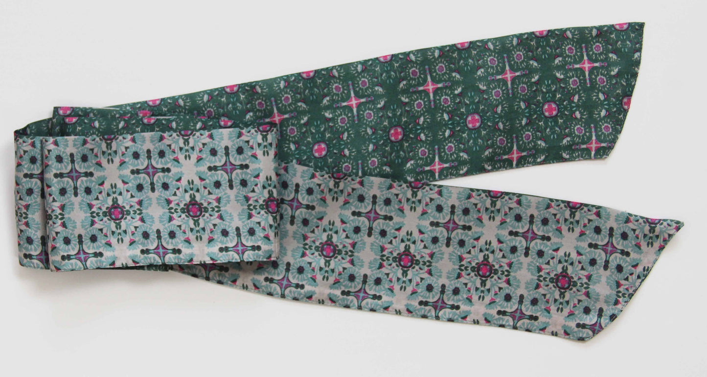 Casablanca Khaki Silk Headband | Les Belles Vagabondes