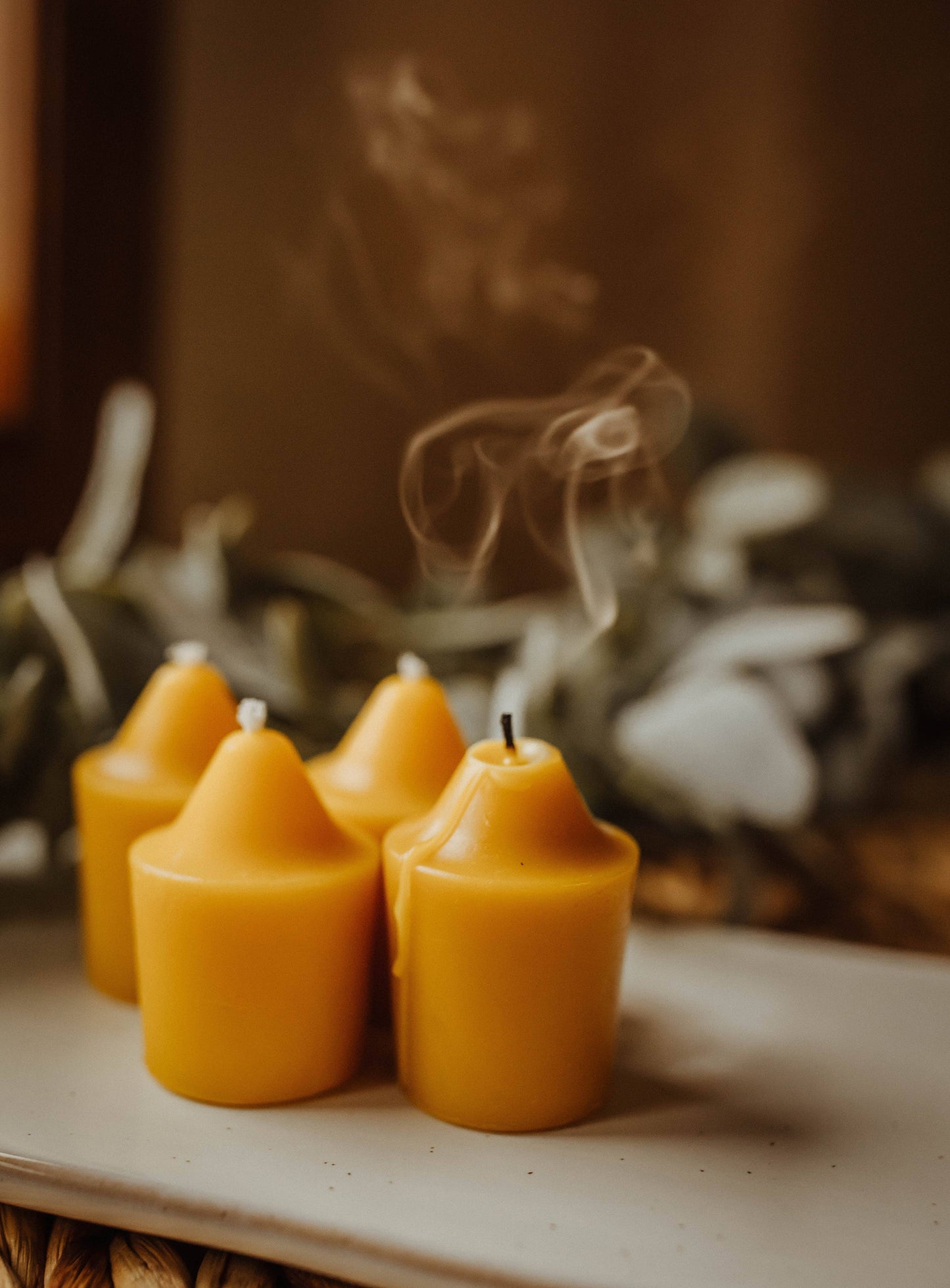 Beeswax Votive Candles | The Holton Homestead