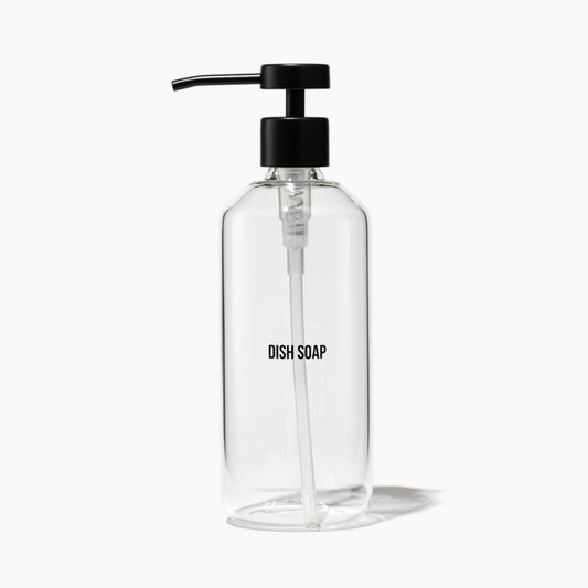 Glass dish soap dispenser