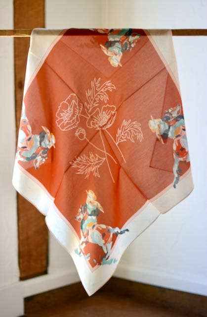 Poppy cowgirl: western scarf bandana silk tencel wild rag