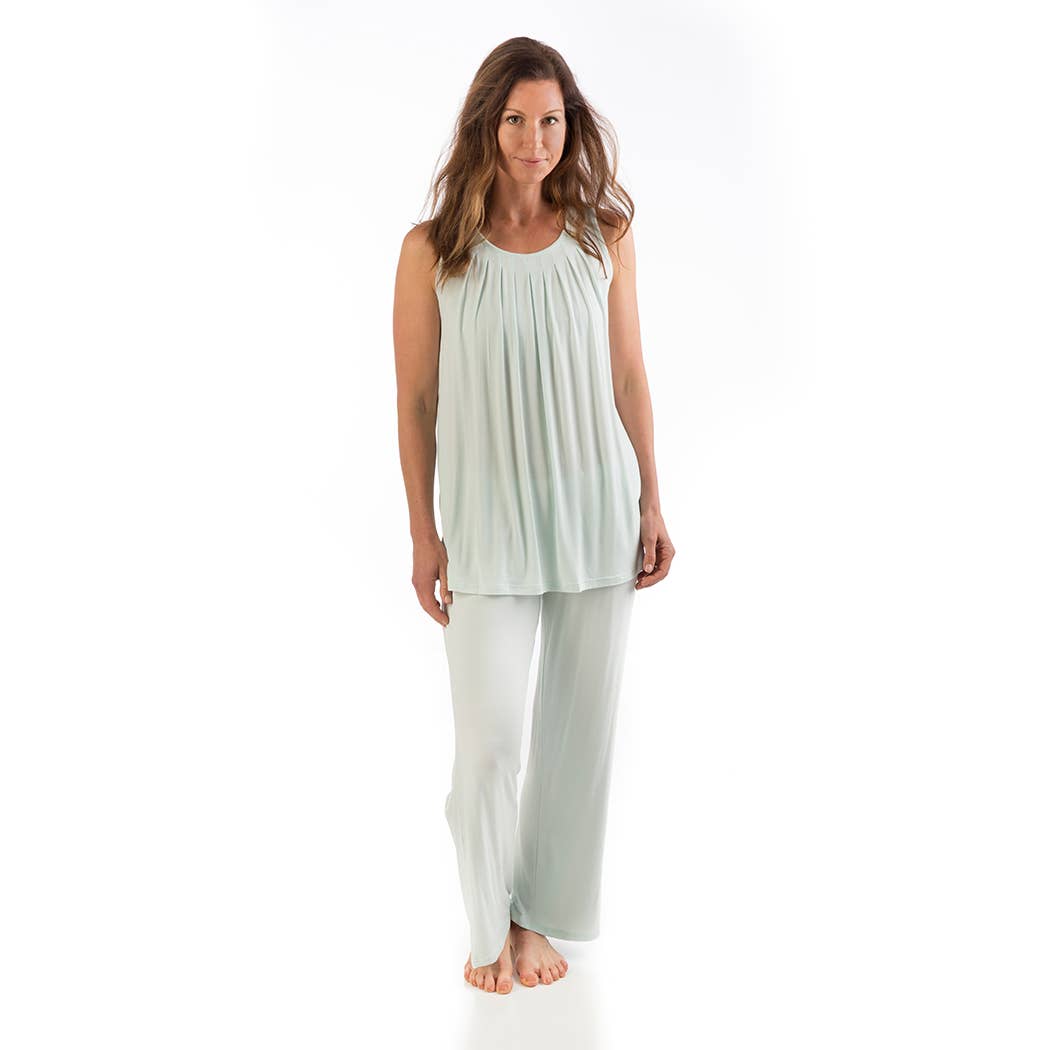 Delia Gathered Tank Bamboo Pajama Set | Yala