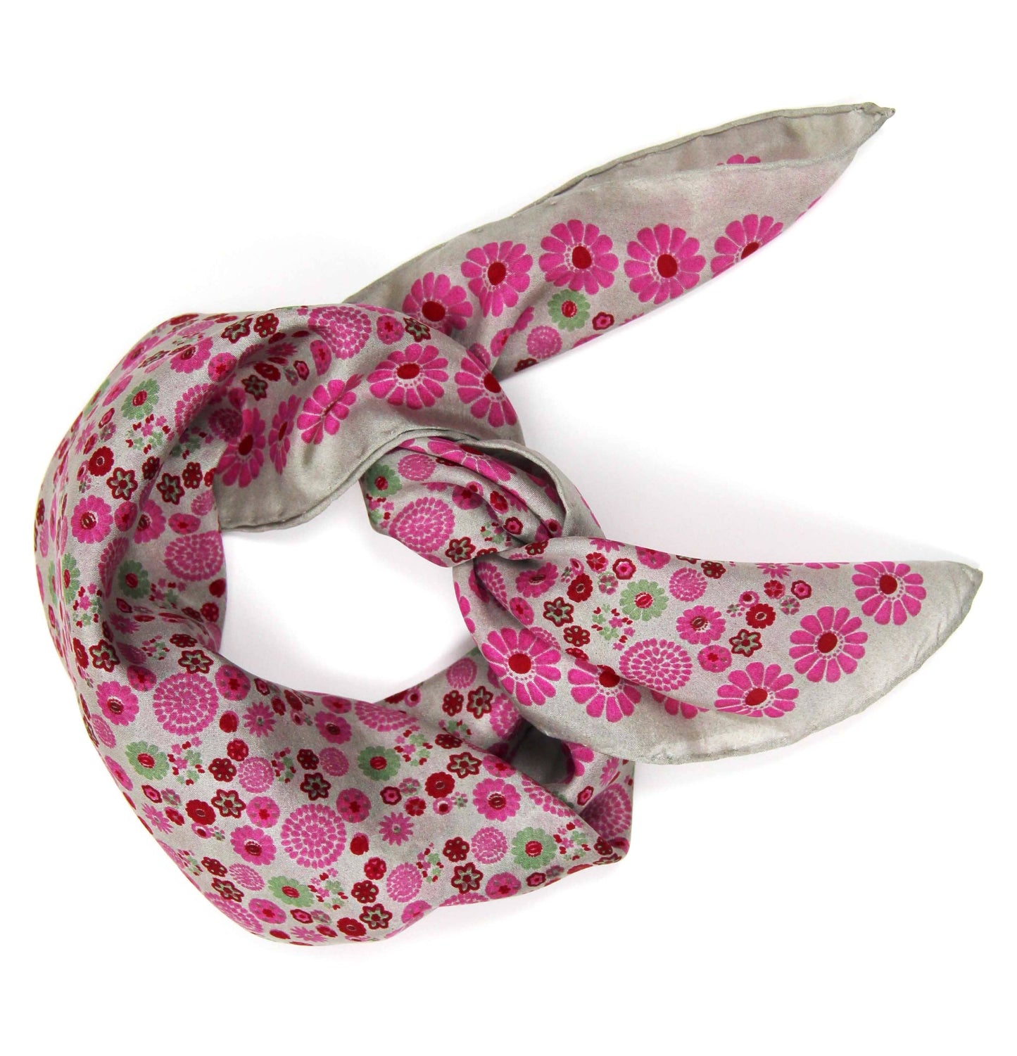Hanami Fuchsia Mini Silk Scarf | Les Belles Vagabondes