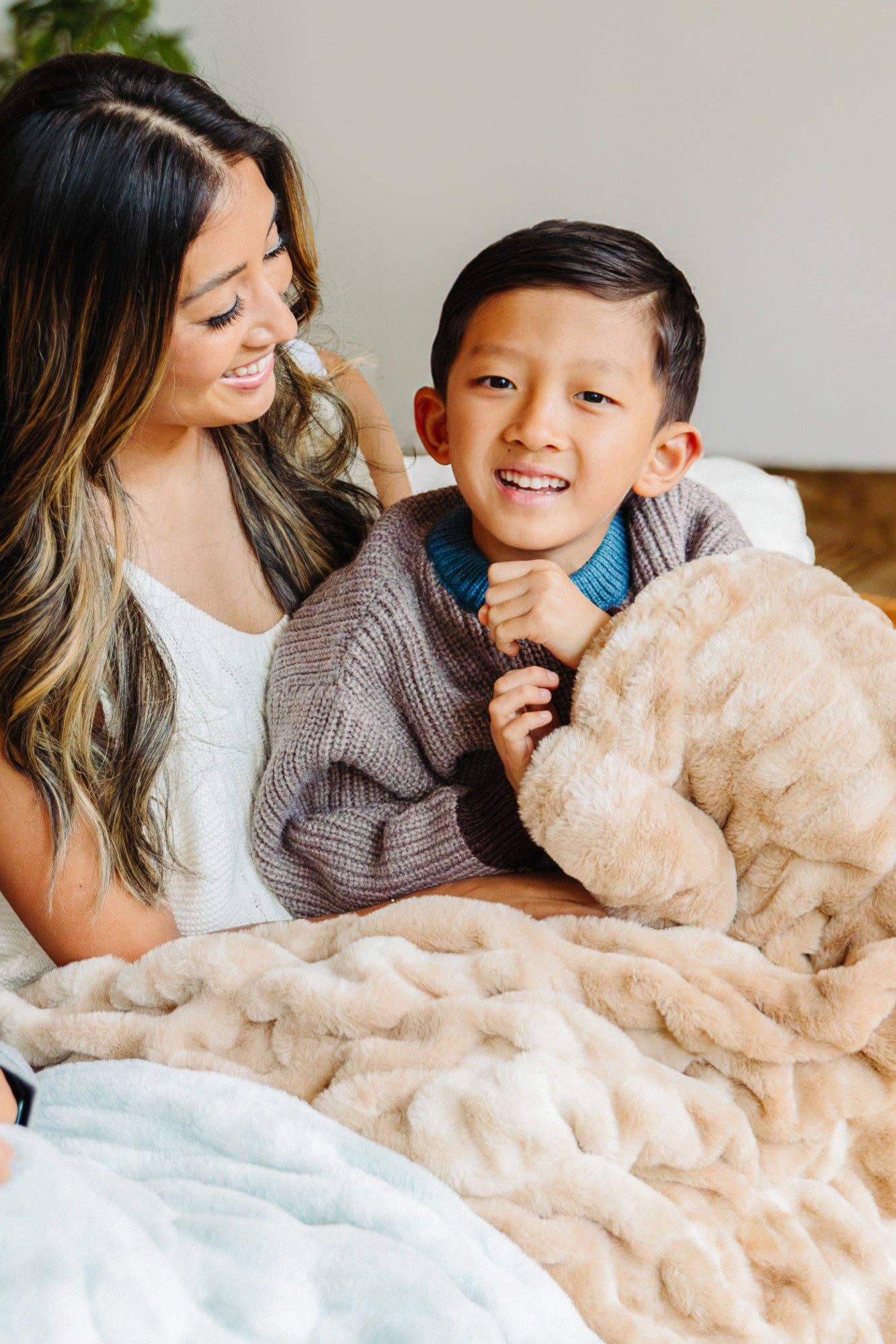 Cascade Throw Blanket – Luxury Faux Fur by Little Giraffe | Madeline + Oliver