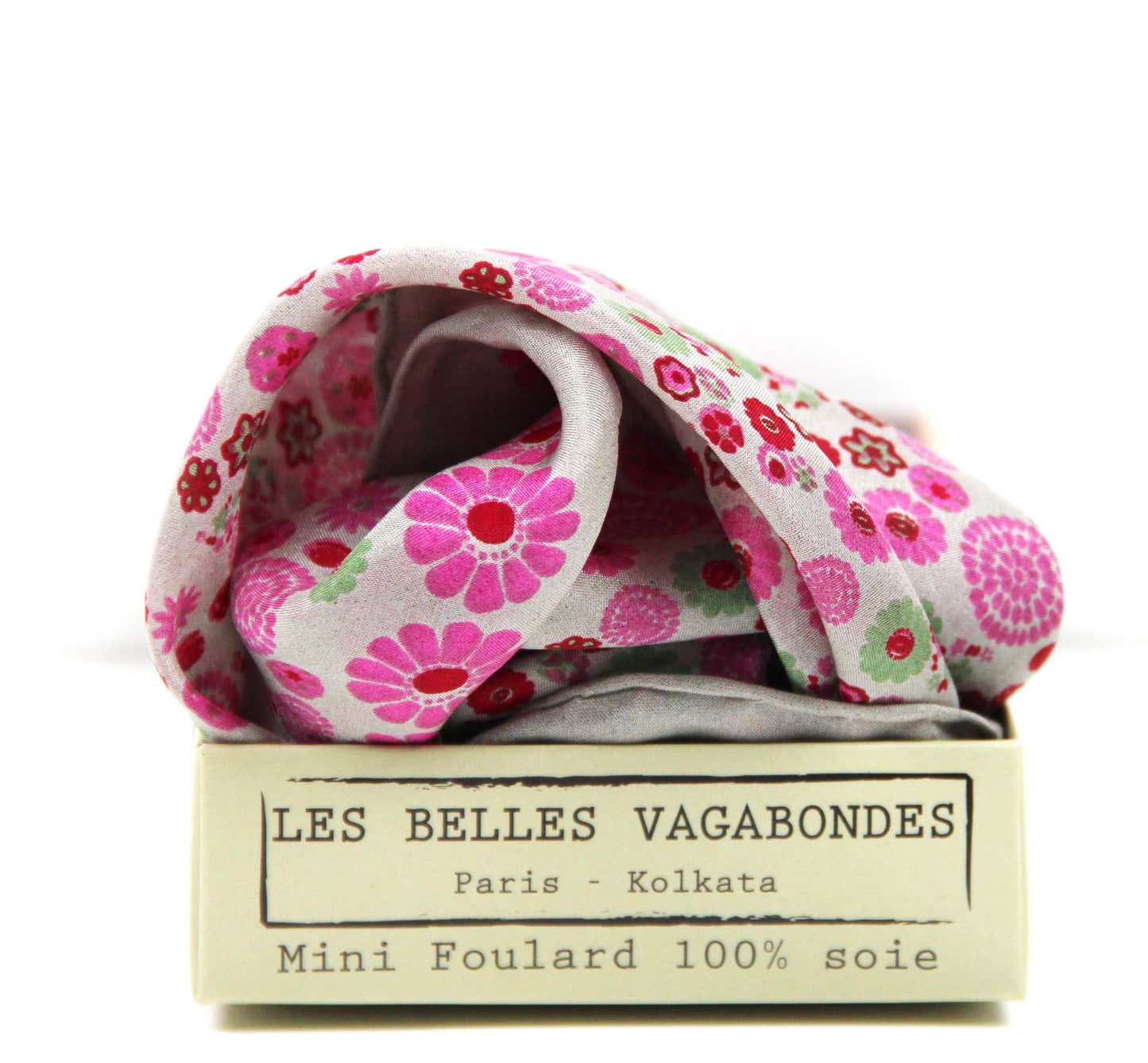 Hanami Fuchsia Mini Silk Scarf | Les Belles Vagabondes