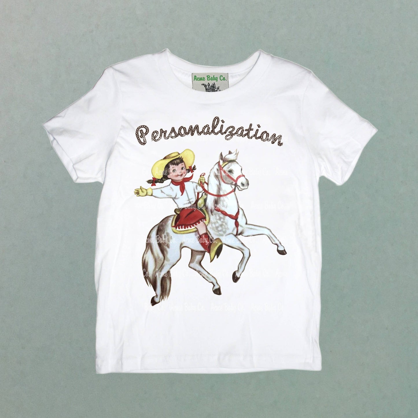 Custom cowgirl organic children's shirt