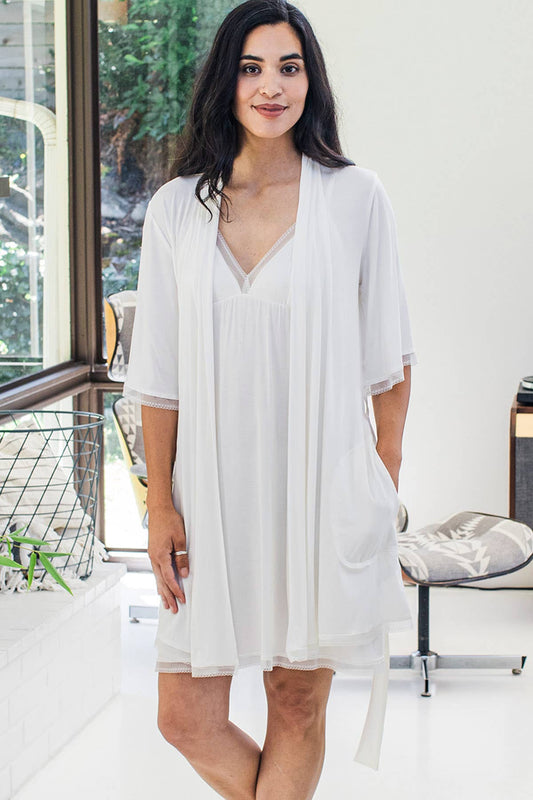 Iris Lace Bamboo Nightgown | Yala