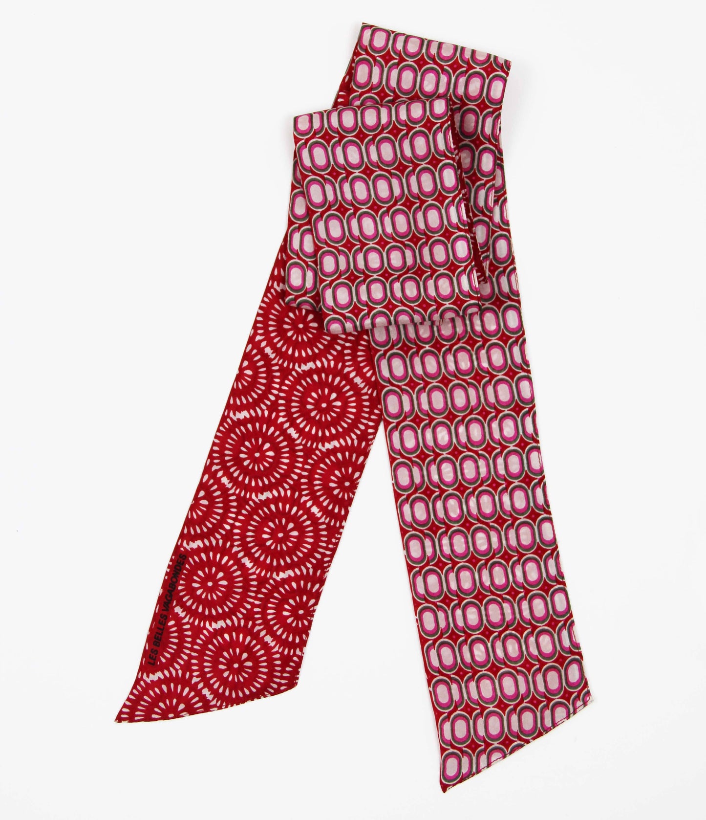 Peony Red Silk Headband | Les Belles Vagabondes