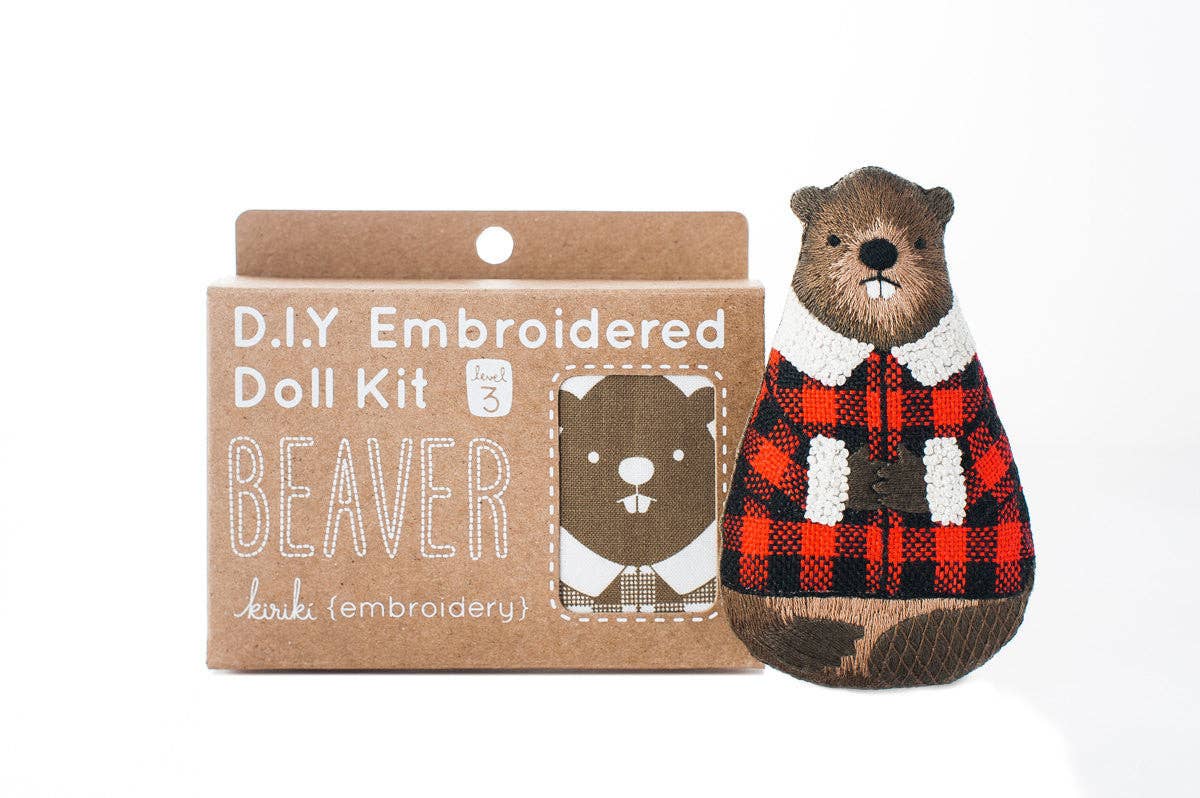 Beaver Embroidery Kit | Kiriki Press