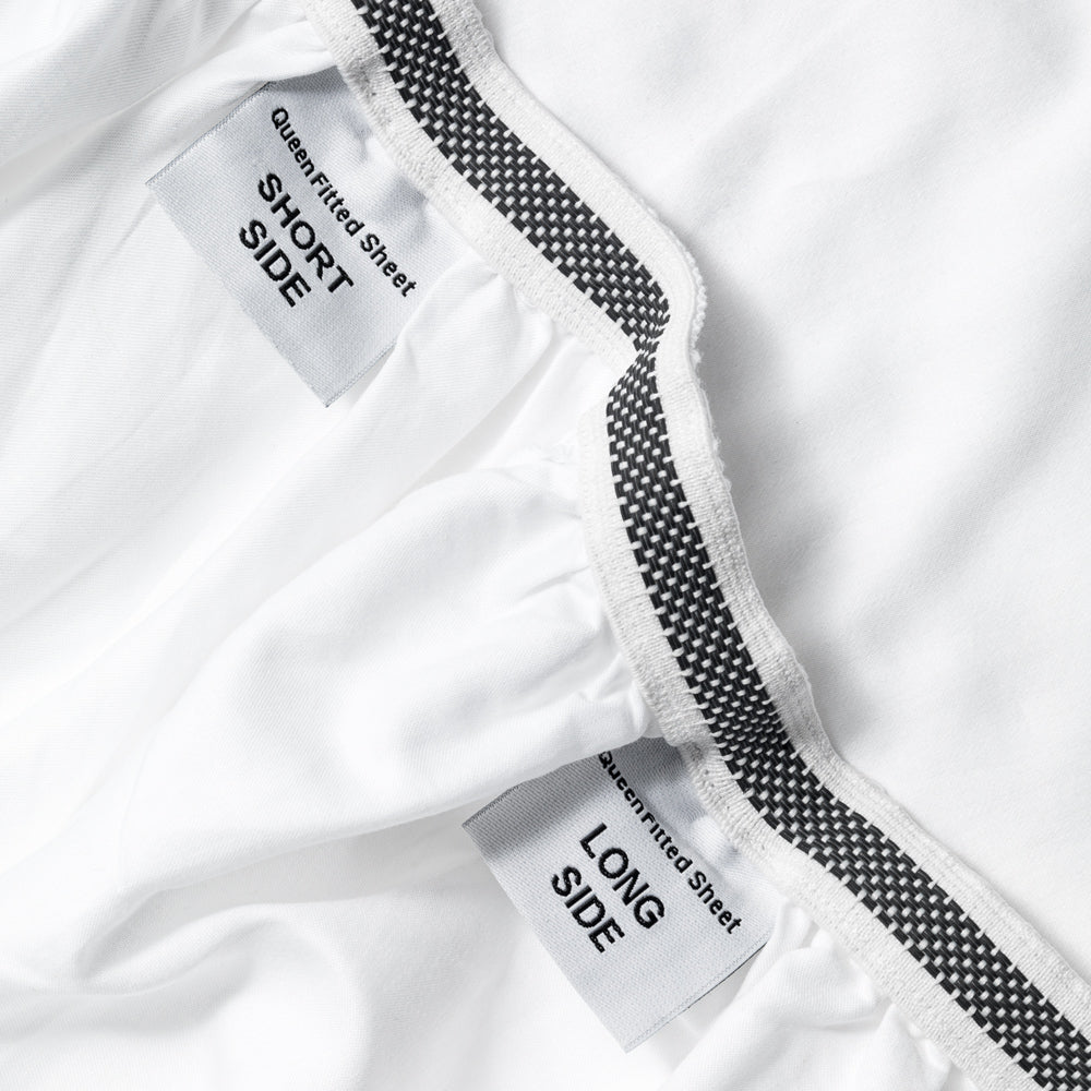 Organic cotton white duvet cover & fitted sheet set