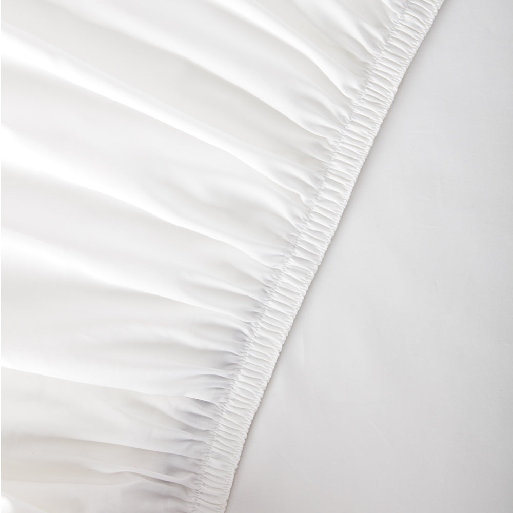 Organic cotton white duvet cover & fitted sheet set