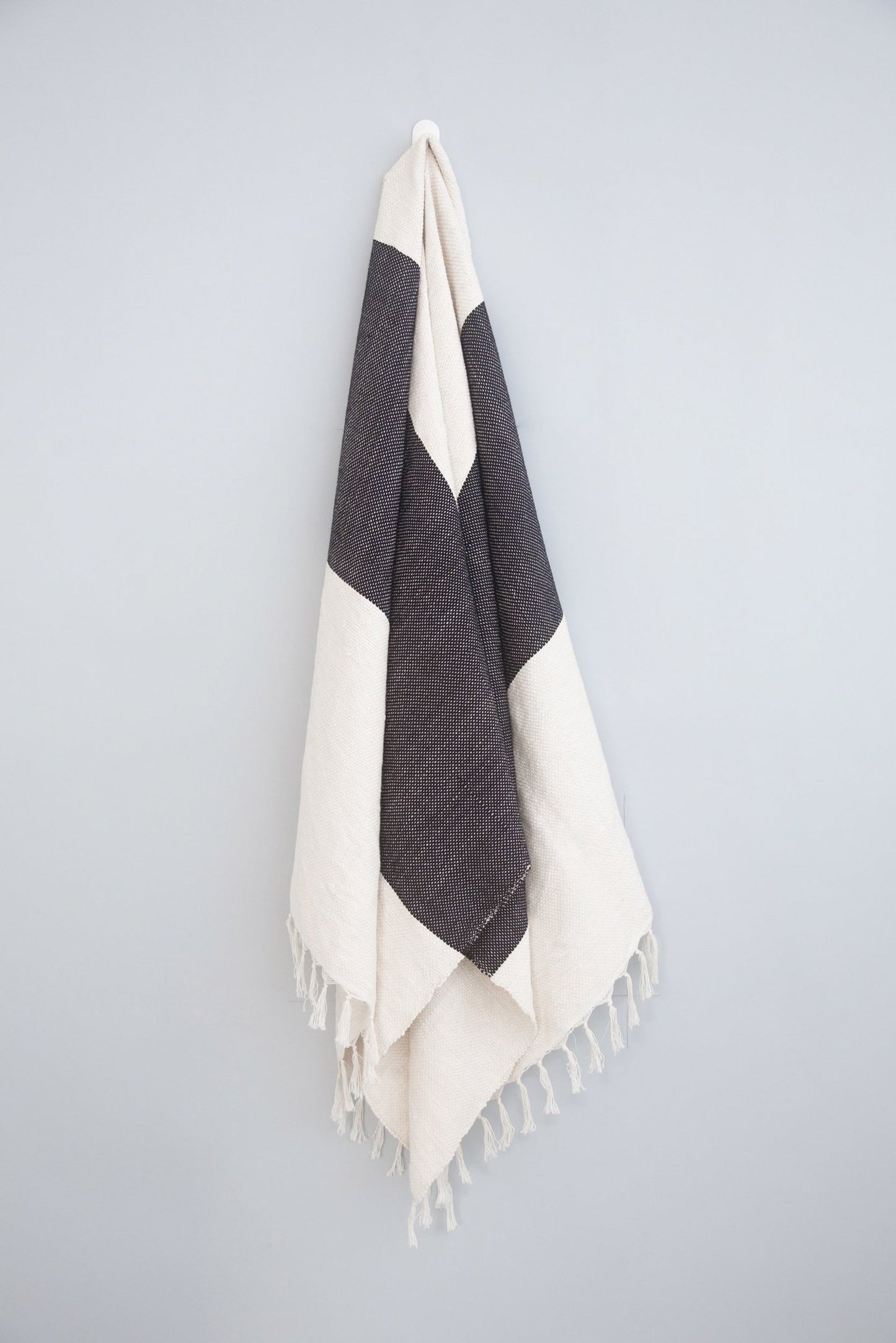 Charcoal and Ivory Kilim Throw | Home & Loft