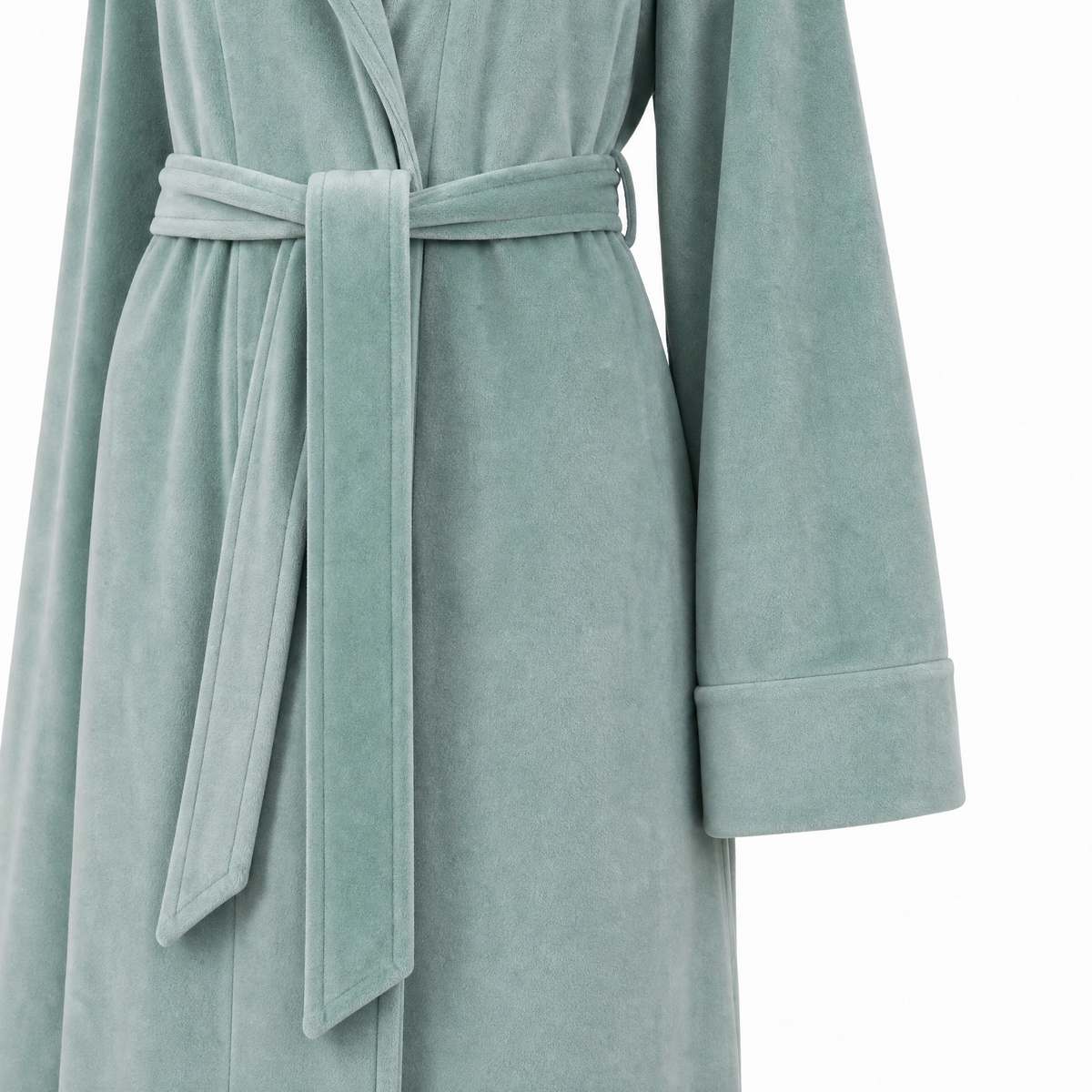 Plush velour women's robe