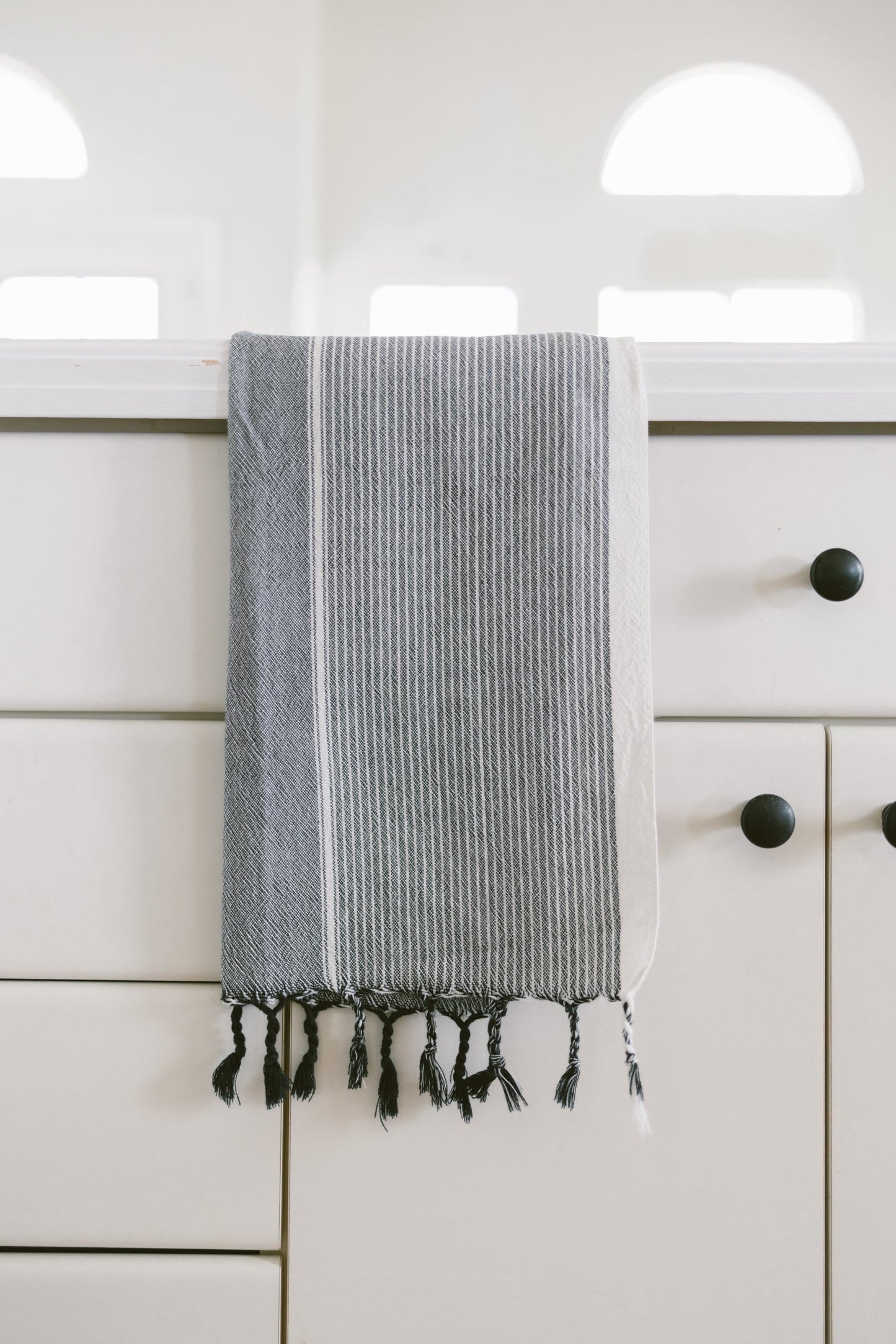 Grey Stripe Tribeca Hand Towel | Home & Loft