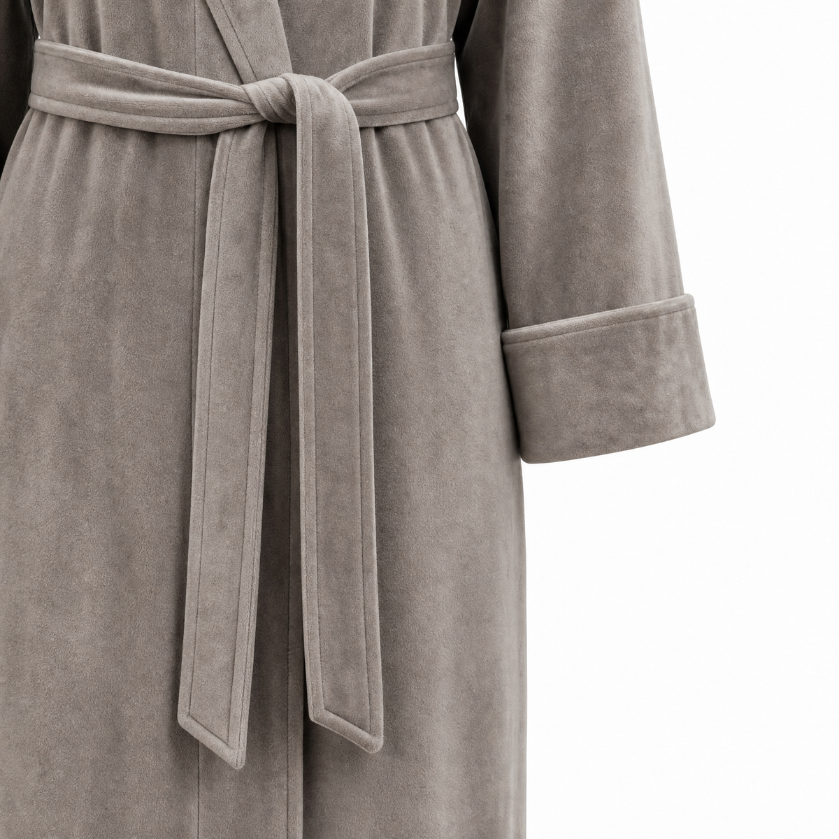 Plush velour women's robe