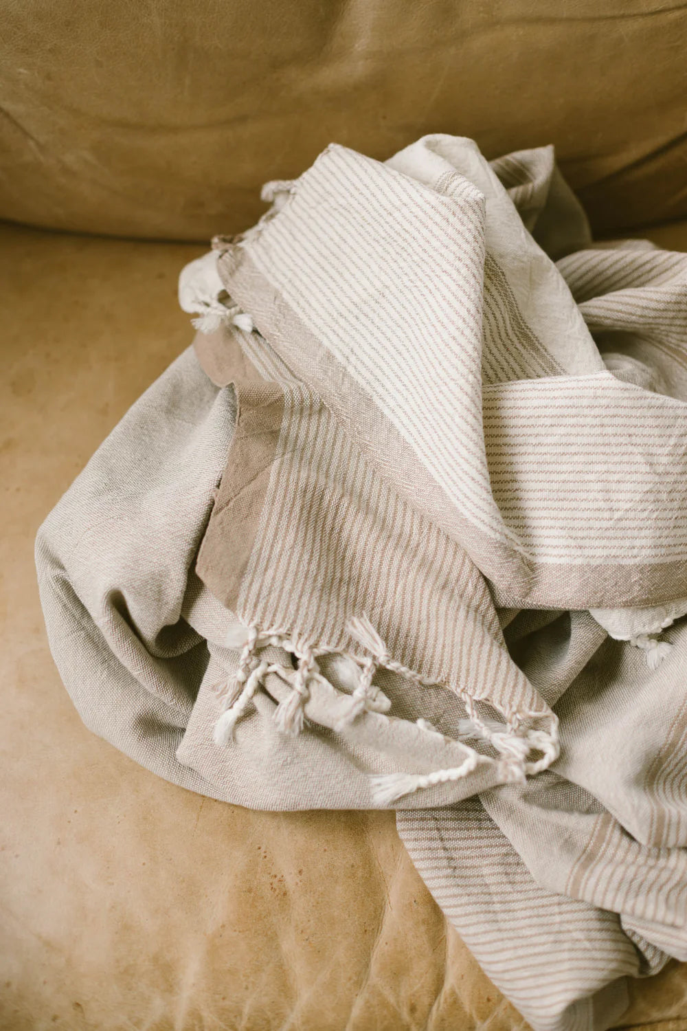 Ivory Caramel Tribeca Towel | Home & Loft