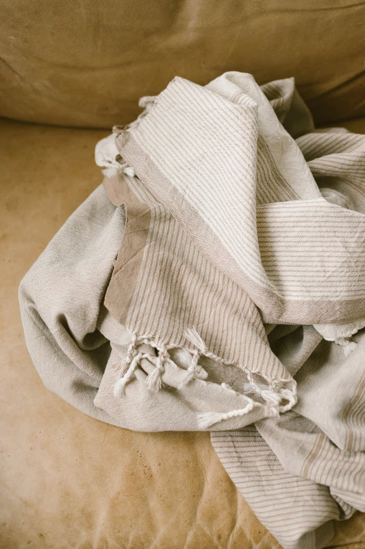 Ivory Caramel Tribeca Towel | Home & Loft