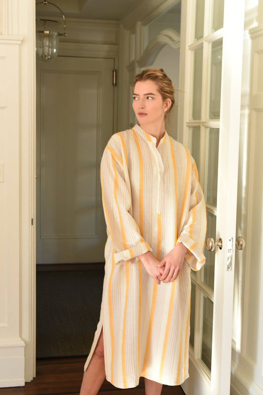 Yellow Ivory Montauk Long Sleeve Maxi Kaftan | Home & Loft