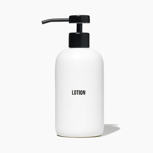 Stoneware lotion dispenser
