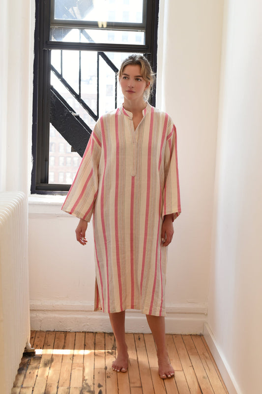 Pink Ivory Montauk Long Sleeve Maxi Kaftan | Home & Loft
