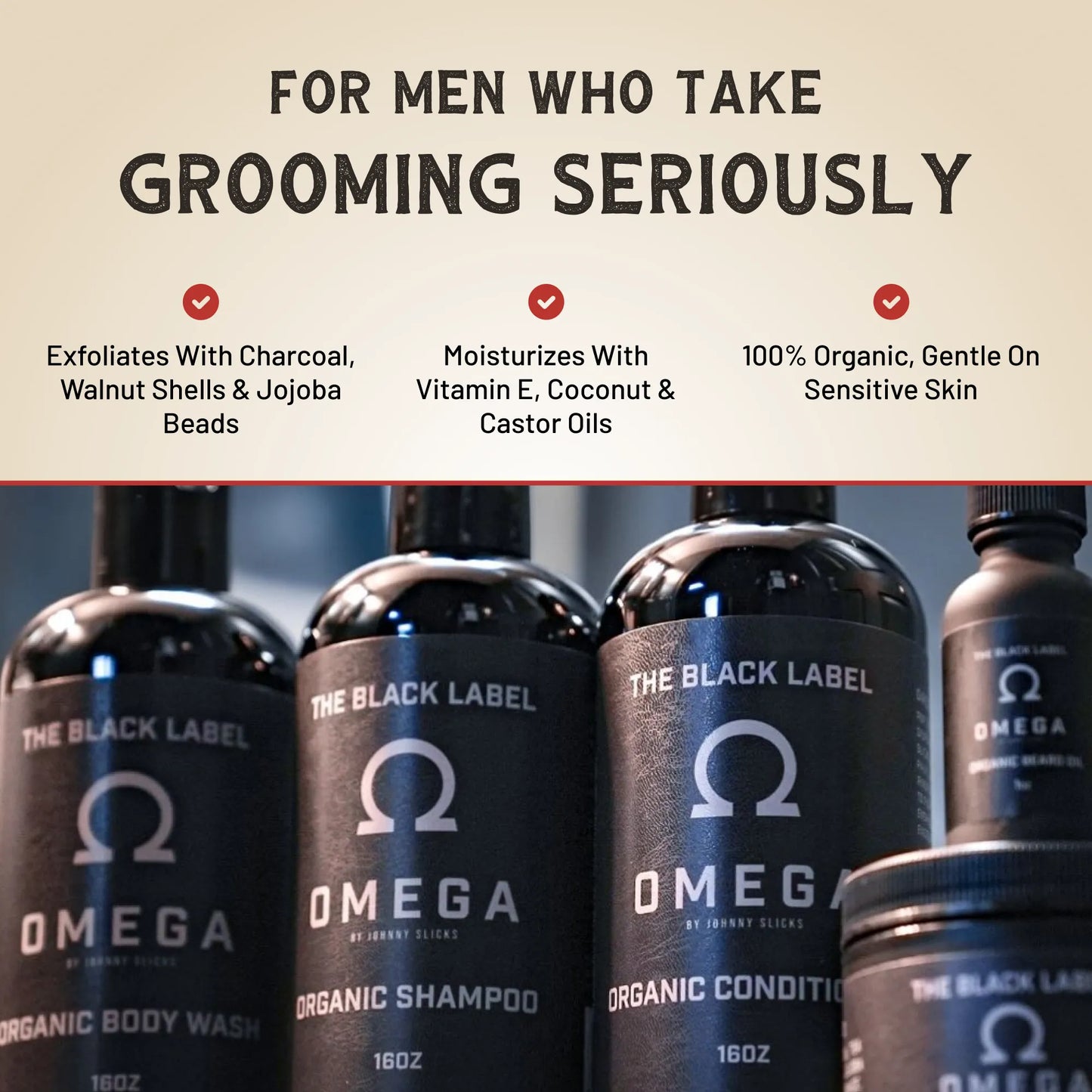 Omega Body Wash | Organic & Natural 16oz | Luxury Skin Care