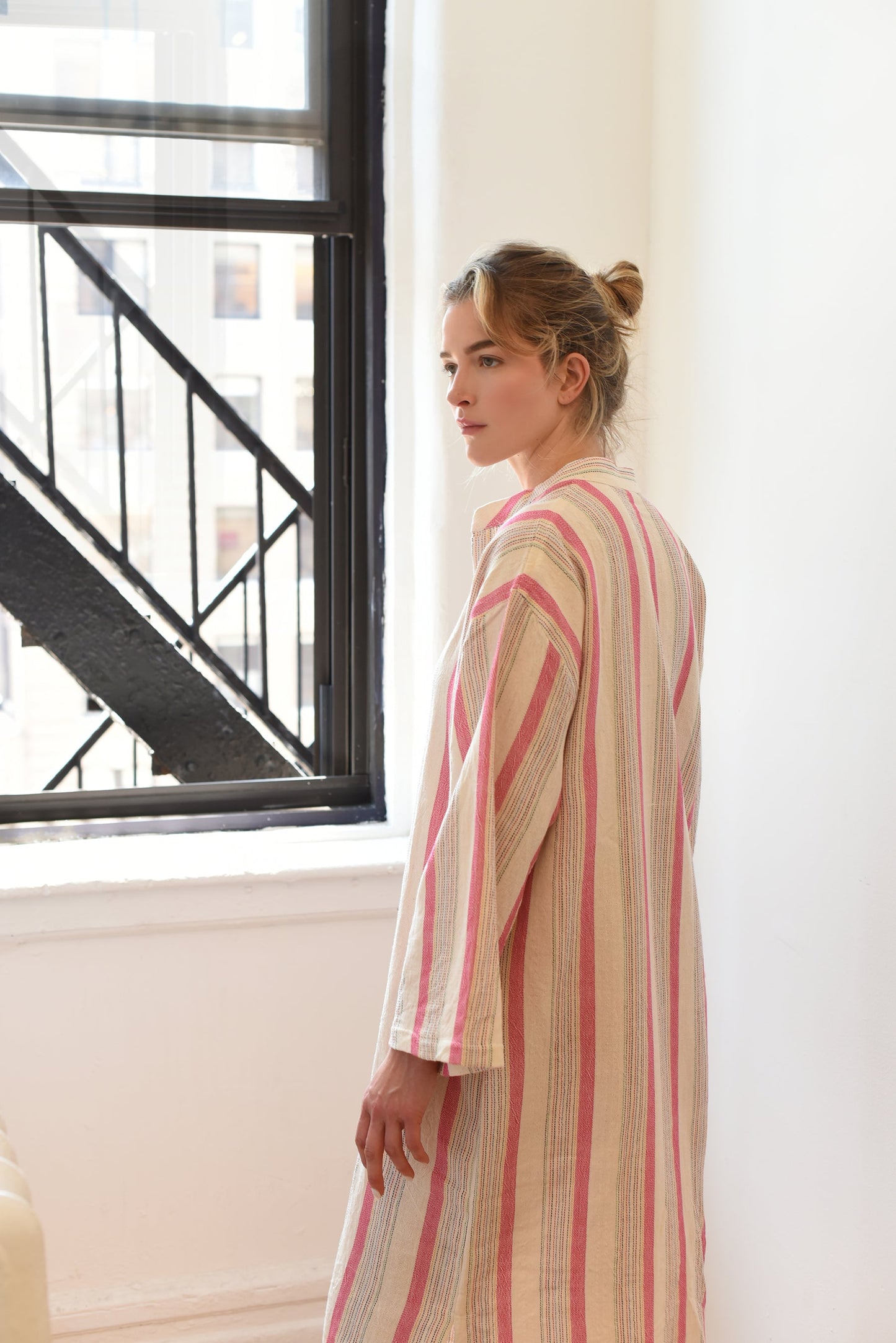 Pink Ivory Montauk Long Sleeve Maxi Kaftan | Home & Loft