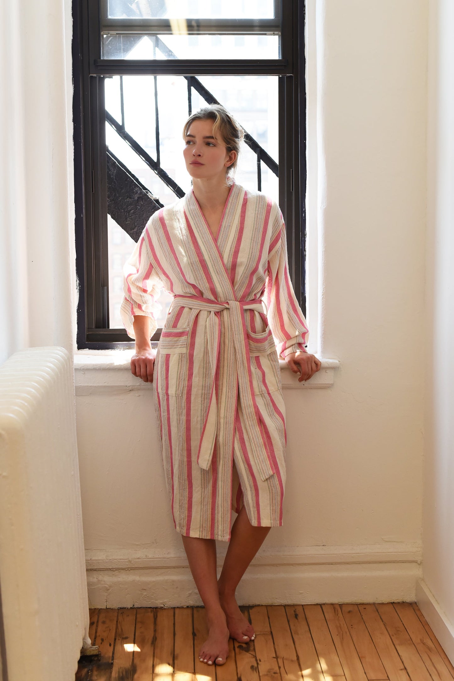Pink Ivory Montauk Long Bathrobe | Home & Loft