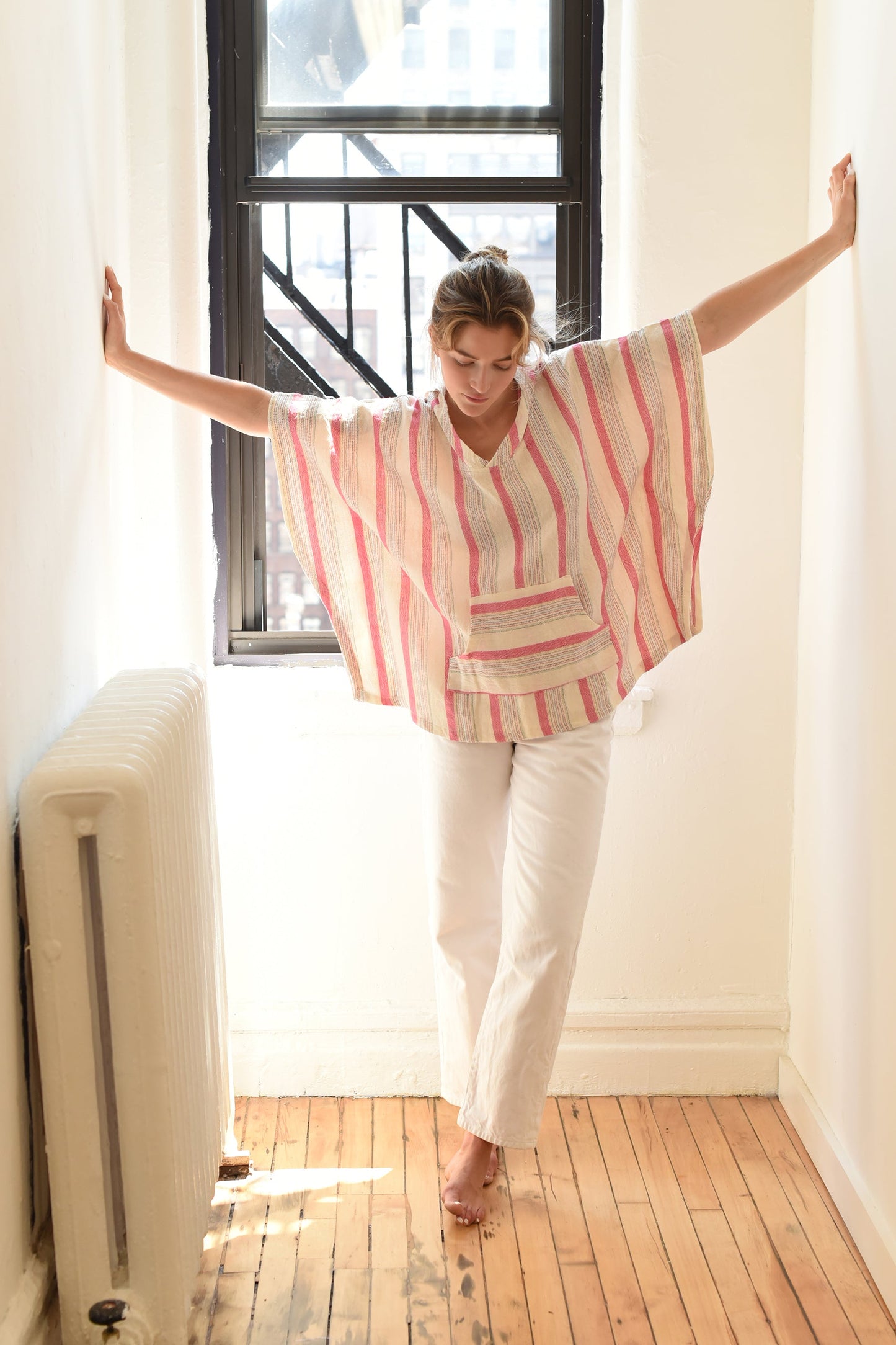 Pink Ivory Montauk Poncho | Home & Loft