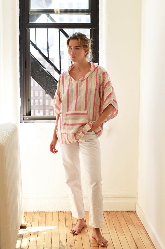 Pink Ivory Montauk Poncho | Home & Loft