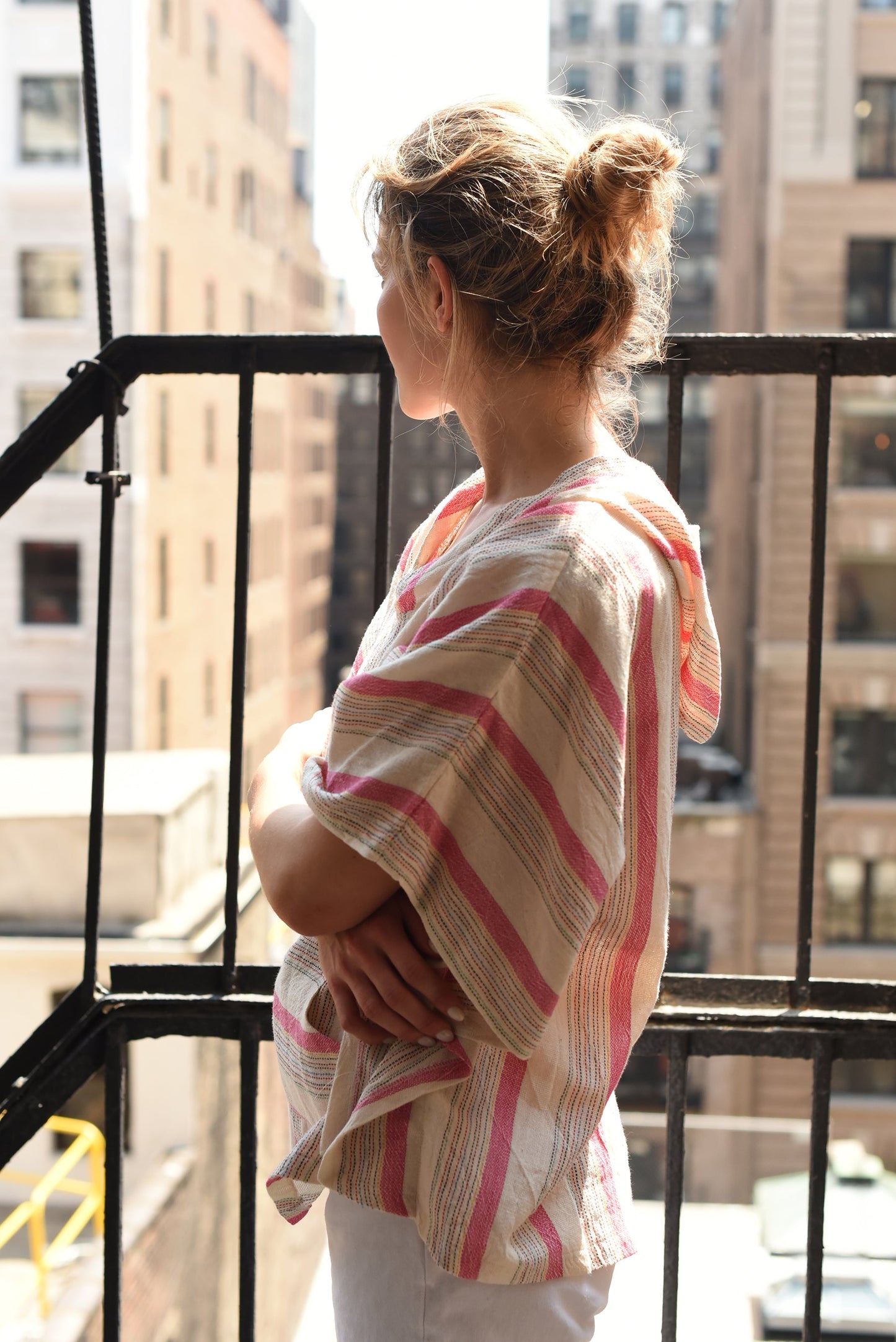 Pink Ivory Montauk Poncho | Home & Loft
