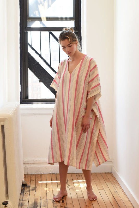 Pink Ivory Montauk V-Neck Kaftan | Home & Loft