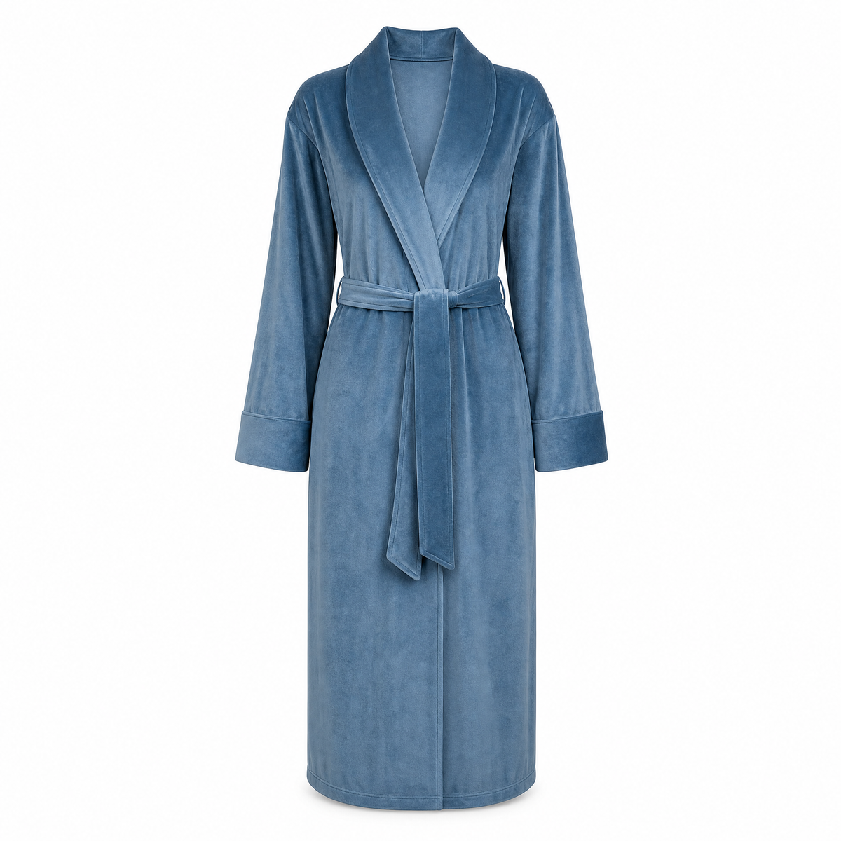 Plush velour women's robe
