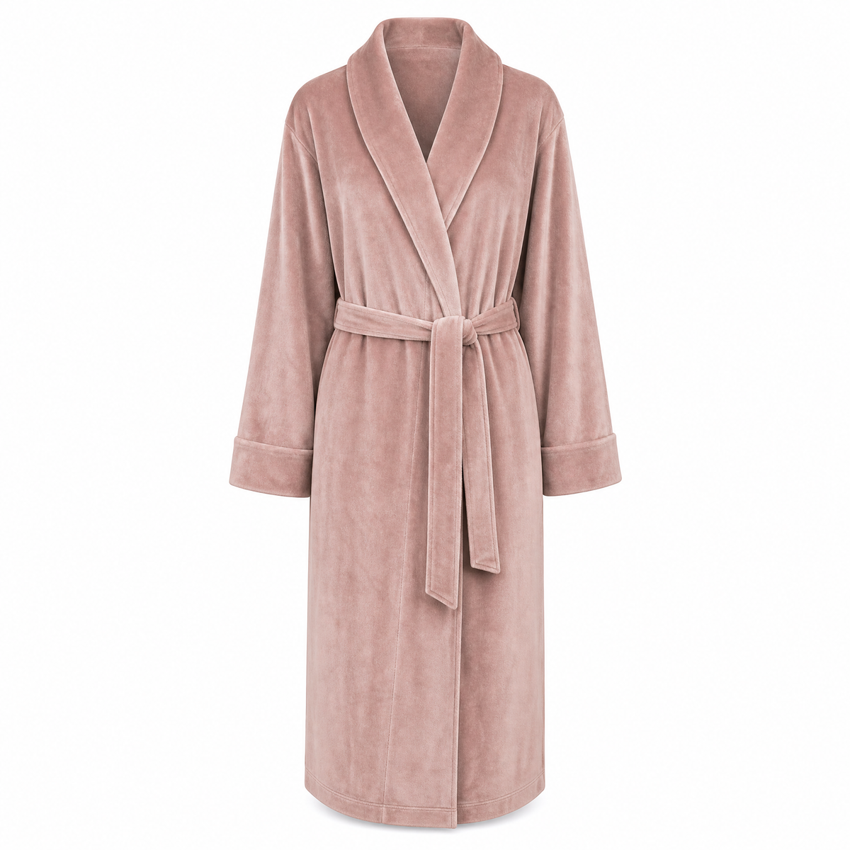 Plush velour women's robe