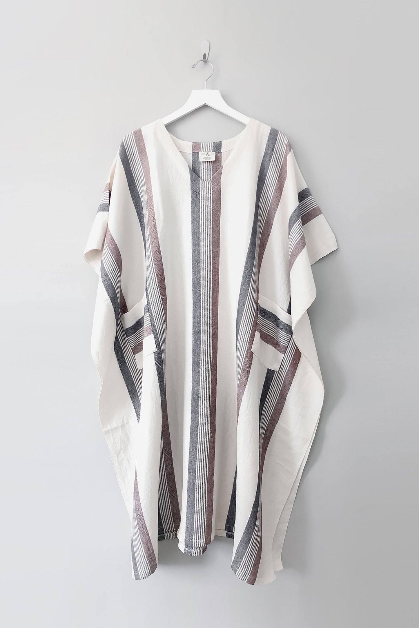 Brown Cream Nomad V-Neck Kaftan | Home & Loft